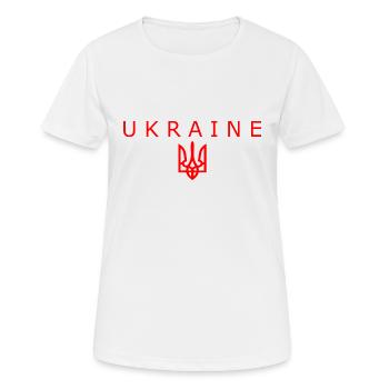 Ukraine - Frauen T-Shirt atmungsaktiv - Weiß - Vorne - AI Model Female 172 dark (172cm)