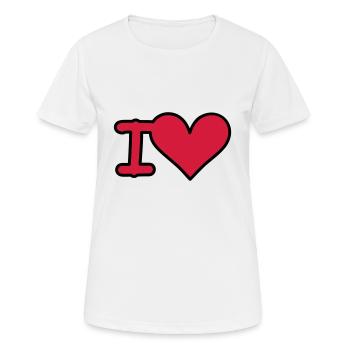 i love - Frauen T-Shirt atmungsaktiv - Weiß - Vorne - AI Model Female 172 dark (172cm)