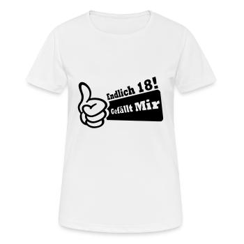 A dix-huit dernières années T-shirt anniversaire - T-shirt respirant Femme - blanc - Devant - AI Model Female 172 dark (172cm)