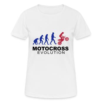 Motocross Evolution - T-shirt respirant Femme - blanc - Devant - AI Model Female 172 dark (172cm)