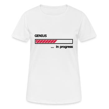 Genius in progress loading bars Loading Bar - Women's Breathable T-Shirt - white - Front - AI Model Female 172 dark (172cm)