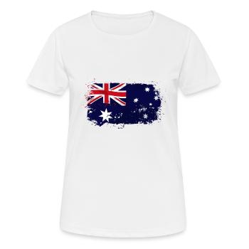 Australian Flag - Frauen T-Shirt atmungsaktiv - Weiß - Vorne - AI Model Female 172 dark (172cm)