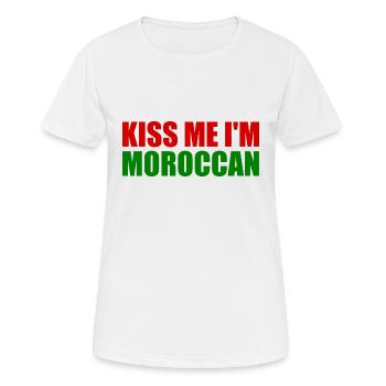 Kiss me im moroccan - marokko - Frauen T-Shirt atmungsaktiv - Weiß - Vorne - AI Model Female 172 dark (172cm)