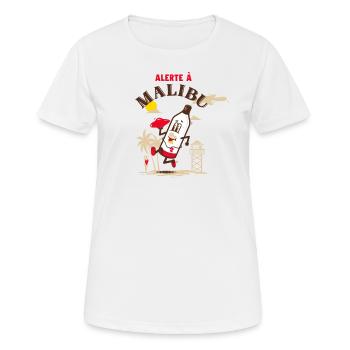 Alerte à Malibu - T-shirt respirant Femme - blanc - Devant - AI Model Female 172 dark (172cm)