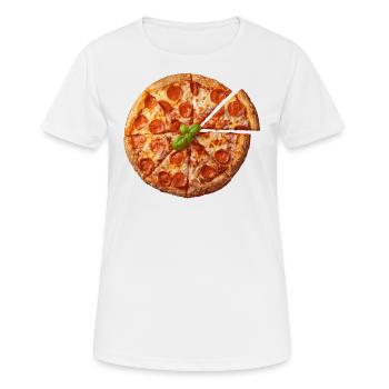 Einfach Pizza - Frauen T-Shirt atmungsaktiv - Weiß - Vorne - AI Model Female 172 dark (172cm)