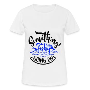 Il se passe quelque chose de louche - T-shirt respirant Femme - blanc - Devant - AI Model Female 172 dark (172cm)