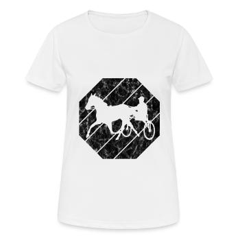 Chevaux de trot Trabrennsport Courses de chevaux - T-shirt respirant Femme - blanc - Devant - AI Model Female 172 dark (172cm)