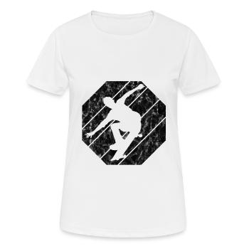 Skateboarder Skateboard Skater Skate Skateing - Women's Breathable T-Shirt - white - Front - AI Model Female 172 dark (172cm)