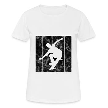 Skateboarder Skateboard Skater Skate Skateing - Women's Breathable T-Shirt - white - Front - AI Model Female 172 dark (172cm)