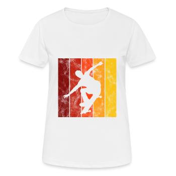 Skateboarder Skateboard Skater Skate Skateing - Women's Breathable T-Shirt - white - Front - AI Model Female 172 dark (172cm)