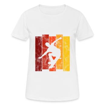 Skateboarder Skateboard Skater Skate Skateing - Women's Breathable T-Shirt - white - Front - AI Model Female 172 dark (172cm)