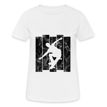 Skateboarder Skateboard Skater Skate Skateing - Women's Breathable T-Shirt - white - Front - AI Model Female 172 dark (172cm)