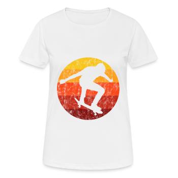 Skateboarder Skateboard Skater Skate Skateing - Women's Breathable T-Shirt - white - Front - AI Model Female 172 dark (172cm)