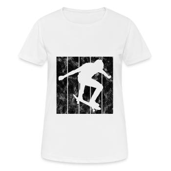 Skateboarder Skateboard Skater Skate Skateing - Women's Breathable T-Shirt - white - Front - AI Model Female 172 dark (172cm)