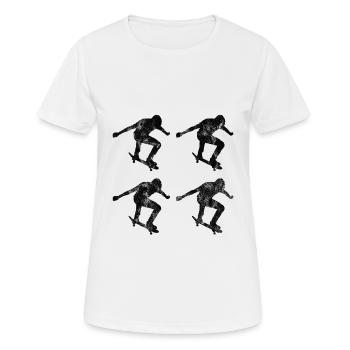 Skateboarder Skateboard Skater Skate Skateing - Women's Breathable T-Shirt - white - Front - AI Model Female 172 dark (172cm)