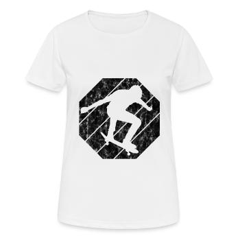 Skateboarder Skateboard Skater Skate Skateing - Women's Breathable T-Shirt - white - Front - AI Model Female 172 dark (172cm)