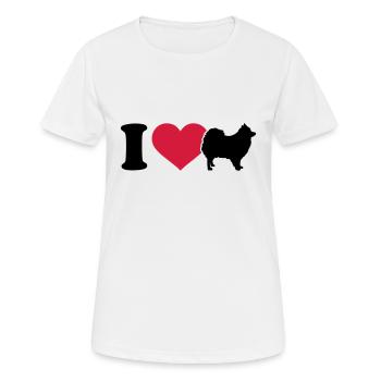 Spitz - Frauen T-Shirt atmungsaktiv - Weiß - Vorne - AI Model Female 172 dark (172cm)