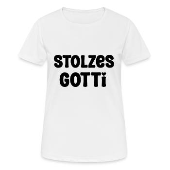 Stolzes Gotti Bestes Gotti Patentante Schweiz - Frauen T-Shirt atmungsaktiv - Weiß - Vorne - AI Model Female 172 dark (172cm)