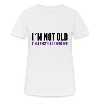 Je ne suis pas vieux - T-shirt respirant Femme - blanc - Devant - AI Model Female 172 dark (172cm)