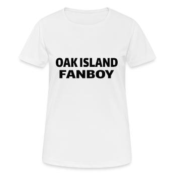 OAK ISLAND / TREASURE HUNTING : Oak Island - T-shirt respirant Femme - blanc - Devant - AI Model Female 172 dark (172cm)