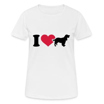 Cocker Spaniel - Frauen T-Shirt atmungsaktiv - Weiß - Vorne - AI Model Female 172 dark (172cm)