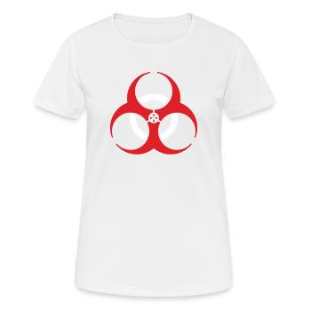 Zombies Umbrella Hazard - Frauen T-Shirt atmungsaktiv - Weiß - Vorne - AI Model Female 172 dark (172cm)