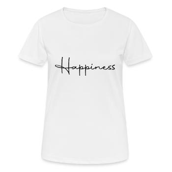 Happiness - Frauen T-Shirt atmungsaktiv - Weiß - Vorne - AI Model Female 172 dark (172cm)