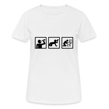 Alcool - T-shirt respirant Femme - blanc - Devant - AI Model Female 172 dark (172cm)