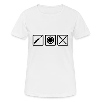 Biathlon - Frauen T-Shirt atmungsaktiv - Weiß - Vorne - AI Model Female 172 dark (172cm)