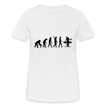 evolution DEEJAY DJ DJING b - Frauen T-Shirt atmungsaktiv - Weiß - Vorne - AI Model Female 172 dark (172cm)
