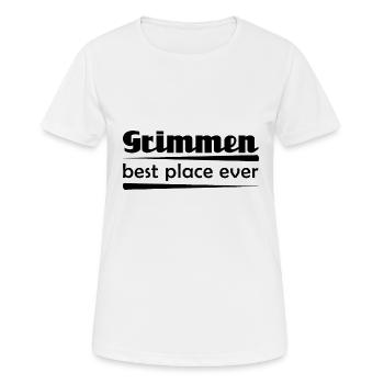 Grimmen - Stadt best place ever - Frauen T-Shirt atmungsaktiv - Weiß - Vorne - AI Model Female 172 dark (172cm)