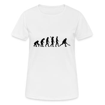 Evolution Hockey - Frauen T-Shirt atmungsaktiv - Weiß - Vorne - AI Model Female 172 dark (172cm)