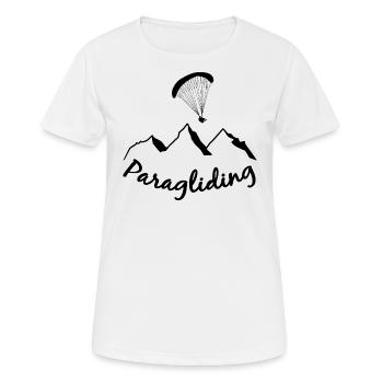 Paragliding - Frauen T-Shirt atmungsaktiv - Weiß - Vorne - AI Model Female 172 dark (172cm)