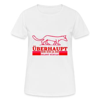 Ich bin immer Schuld - Frauen T-Shirt atmungsaktiv - Weiß - Vorne - AI Model Female 172 dark (172cm)