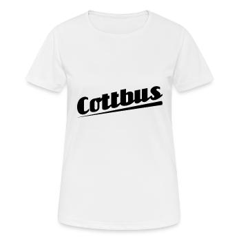 Cottbus - Textdesign mit Stadtnamen - Frauen T-Shirt atmungsaktiv - Weiß - Vorne - AI Model Female 172 dark (172cm)