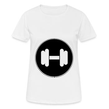 Musculation Haltérophilie Fitness Workout - T-shirt respirant Femme - blanc - Devant - AI Model Female 172 dark (172cm)
