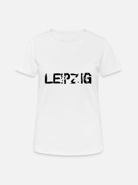 Leipzig - Frauen T-Shirt atmungsaktiv - Weiß