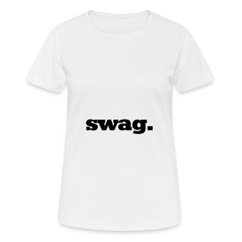 swag. - Women's Breathable T-Shirt - white - Front - AI Model Female 172 dark (172cm)