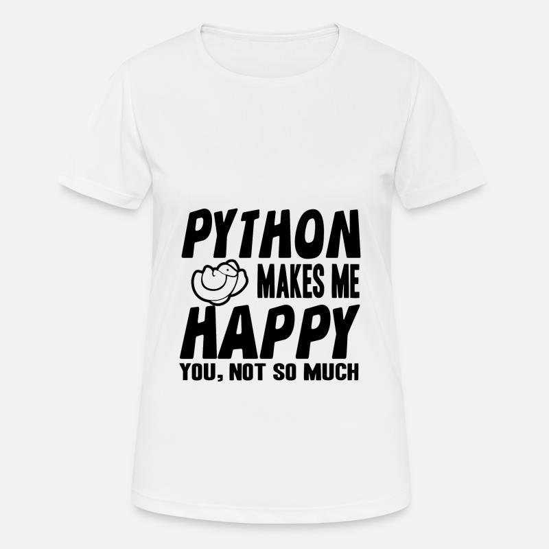 Python - Frauen T-Shirt atmungsaktiv - Weiß
