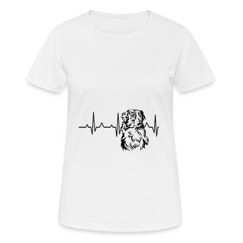 Australischer Schäferhund - Frauen T-Shirt atmungsaktiv - Weiß - Vorne - AI Model Female 172 dark (172cm)