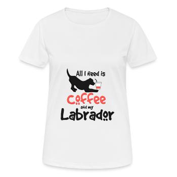Labrador - T-shirt respirant Femme - blanc - Devant - AI Model Female 172 dark (172cm)