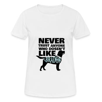 Labrador - T-shirt respirant Femme - blanc - Devant - AI Model Female 172 dark (172cm)