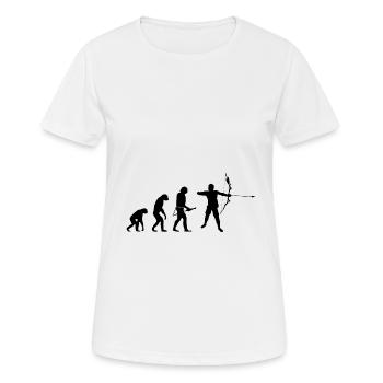 Tir à l'arc - T-shirt respirant Femme - blanc - Devant - AI Model Female 172 dark (172cm)