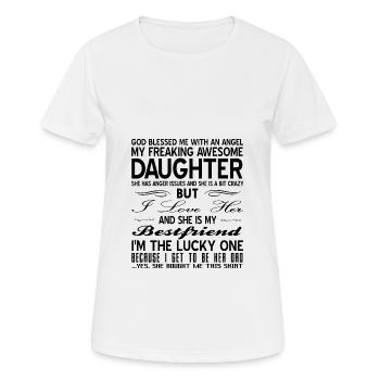 Bester Papa der ganzen Welt - Frauen T-Shirt atmungsaktiv - Weiß - Vorne - AI Model Female 172 dark (172cm)