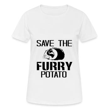 Meerschweinchen - Frauen T-Shirt atmungsaktiv - Weiß - Vorne - AI Model Female 172 dark (172cm)