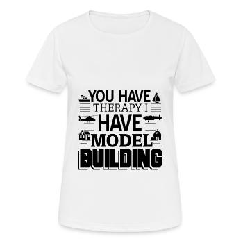 Modellbau - Frauen T-Shirt atmungsaktiv - Weiß - Vorne - AI Model Female 172 dark (172cm)