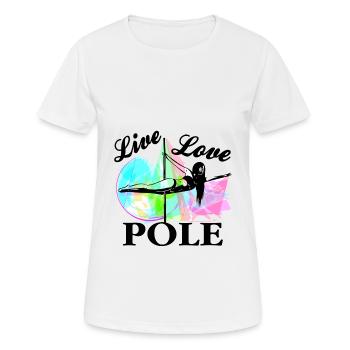 Pole Dance - Frauen T-Shirt atmungsaktiv - Weiß - Vorne - AI Model Female 172 dark (172cm)