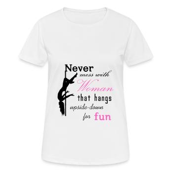 Pole Dance - Frauen T-Shirt atmungsaktiv - Weiß - Vorne - AI Model Female 172 dark (172cm)