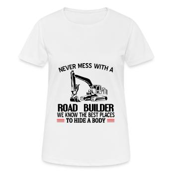 road builders - Women's Breathable T-Shirt - white - Front - AI Model Female 172 dark (172cm)