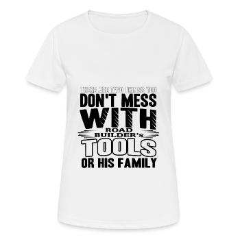 road builders - Women's Breathable T-Shirt - white - Front - AI Model Female 172 dark (172cm)